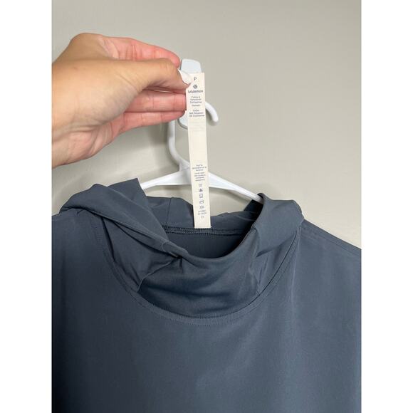 Lululemon Chill Motion Pull Over Charcoal Gray Mens Hooded Long Sleeve Size S - Picture 9 of 9